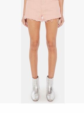 MOTHER Coral Pink Denim Cutoff Shorts, NWOT